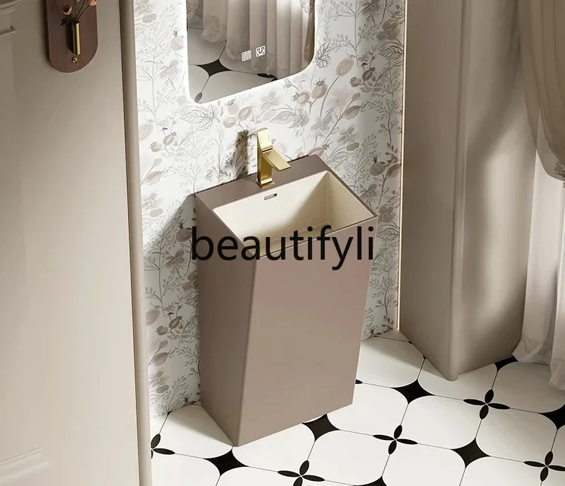 

ss K178 ss25 Small apartment, quiet wind column basin, bathroom integrated ceramic washbasin, European retro style