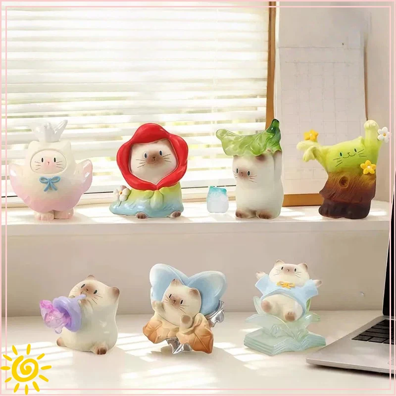 

Cute Cartoon Cat Full Of Vitality Blind Box Desktop Cute Pet Cat Figurine Office Desktop Decompression Healing Holiday Gift