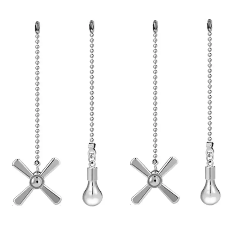 Multifunction Metal Light Bulb And Fan Cord For Ceiling Fan And Lighting Ultra Long Beaded Ball Pull Chains For Lamp Fan Accesso