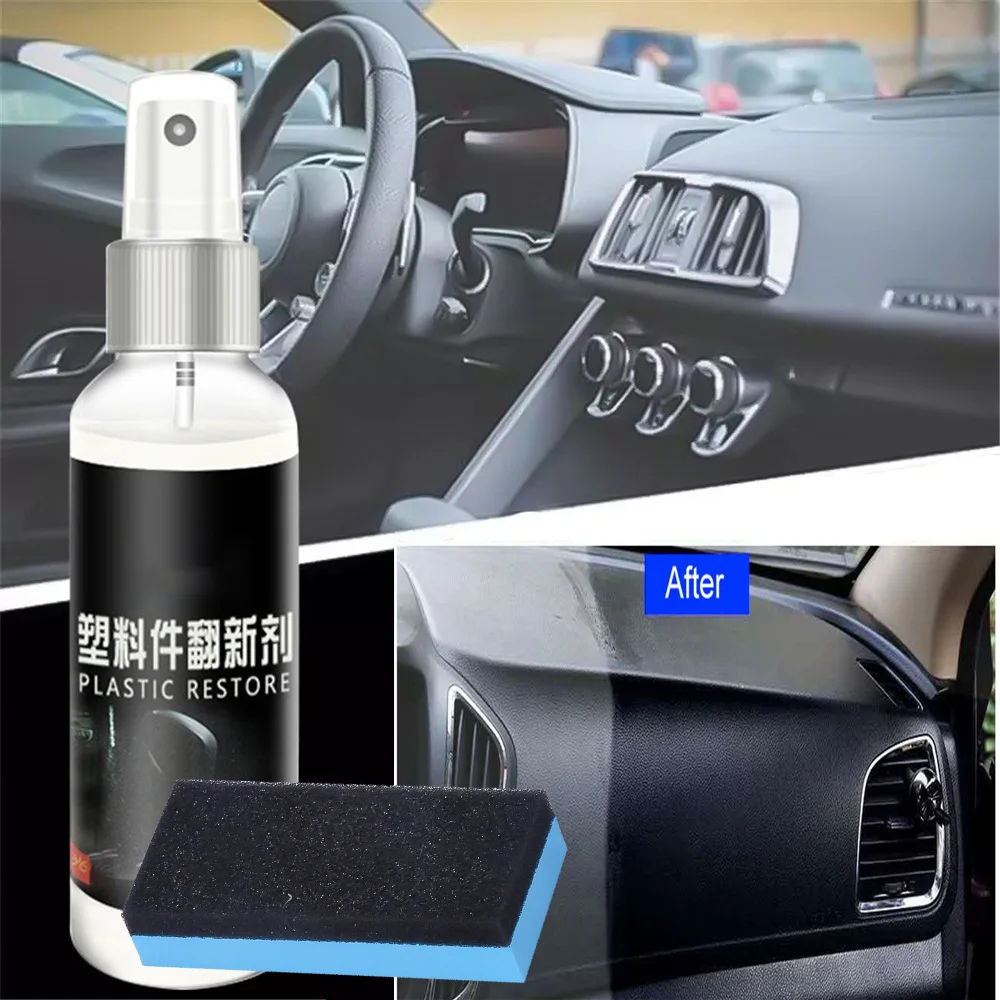 30ML Car Renovation Automotive Plastic Refurbishment Agent Interior Update Repair and Maintenance Spray Car Light Cleaner