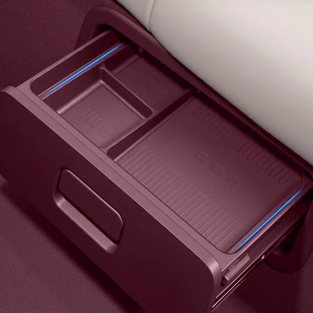 

Rear Drawer Storage Box For Xiaomi YU7 YU 7 2025 2026 Storage Box Under The Second Row Seats Car Modification Accessories