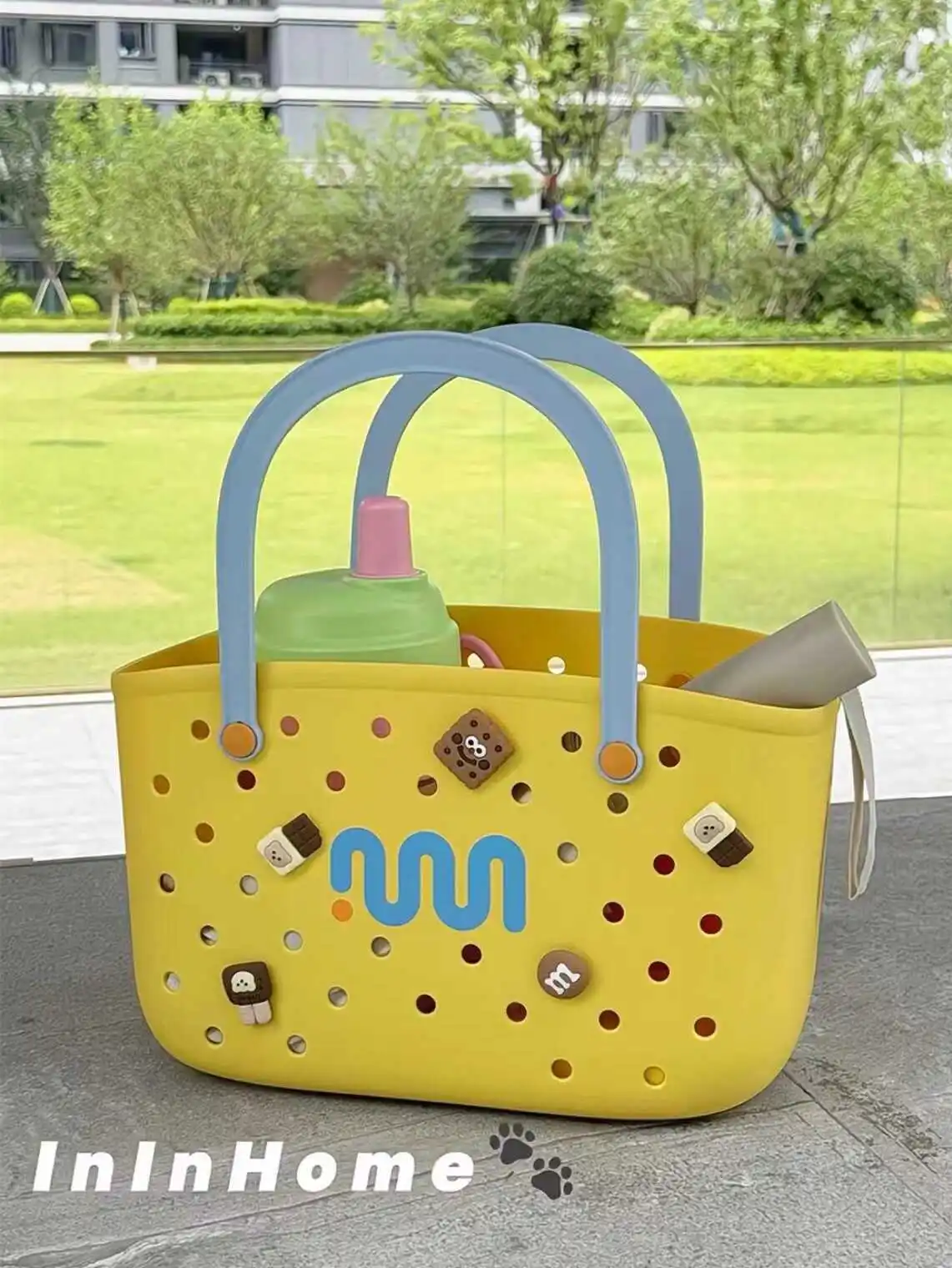 

Сумка Dopne с отверстиями, сумка Bento, пригородная сумка, летняя сумка с высоким эстетическим значением, повседневная простая сумка