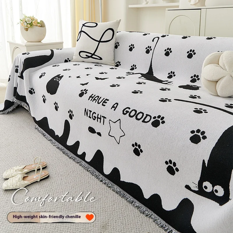 

L Shape Sofa Cover Double Sided Reversible Chenille Stretch Sofa Slipcover 2/3/4 Seater Couches Home Decor