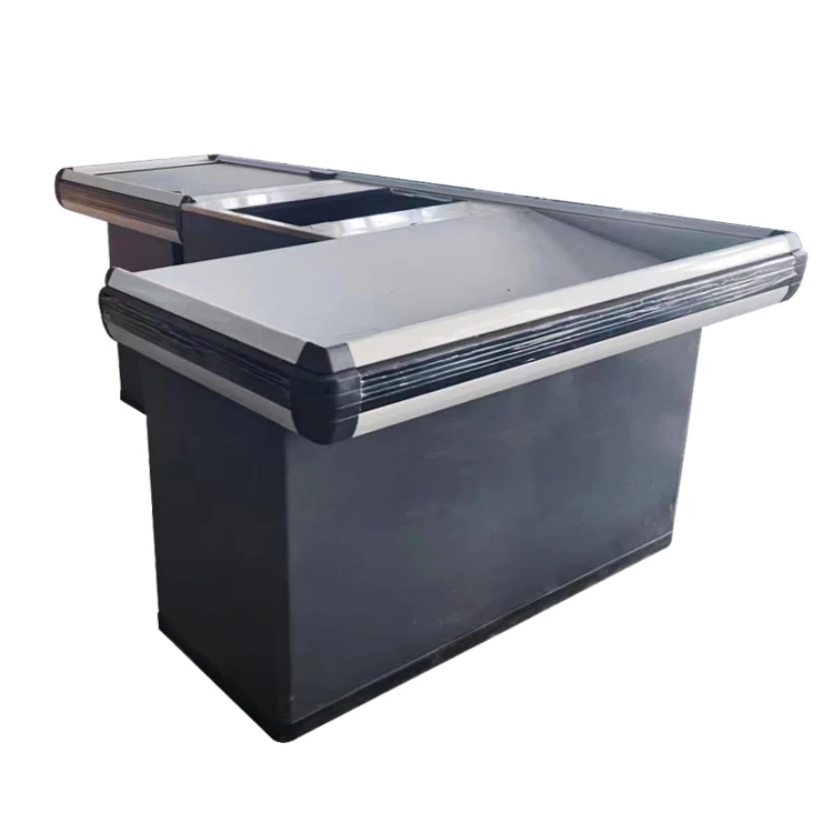 Retail Checkout Counters Supermarket Equipment Steel Checkout Counters