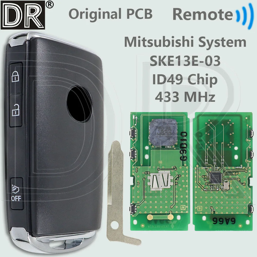 

DR SKE13E-03 Original PCB 433MHz ID49 Chip Mitsubishi System Proximity Car Remote Key For Mazda CX3 CX5 CX8 CX9 2019-2023