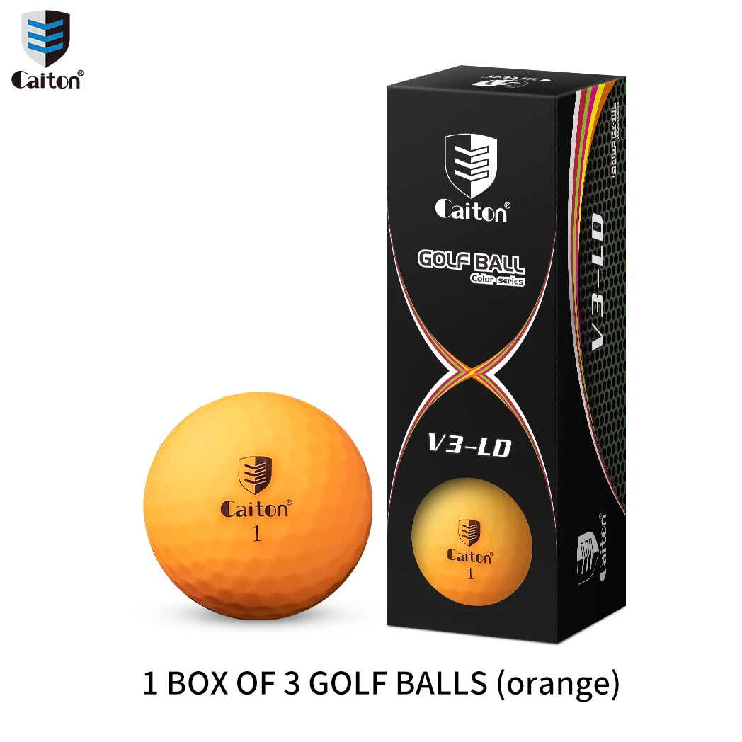 caiton Farbige matte Pro-Golfbälle – 12/3 Stück, hoher Perf, 3-lagige Struktur, 332 Dimple Surf, weiche und langlebige Berührung, lange Flugdistanzierung. 3