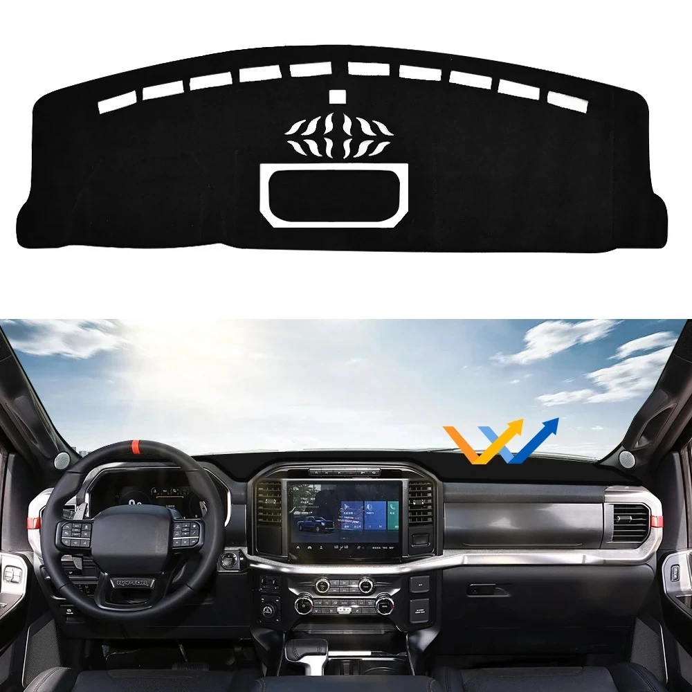 

Аксессуары, автомобильный Стайлинг, замшевый кожаный коврик для приборной панели, коврик для приборной панели для Ford F150 F-150 Raptor R 2021 2022 2023 2024 2025