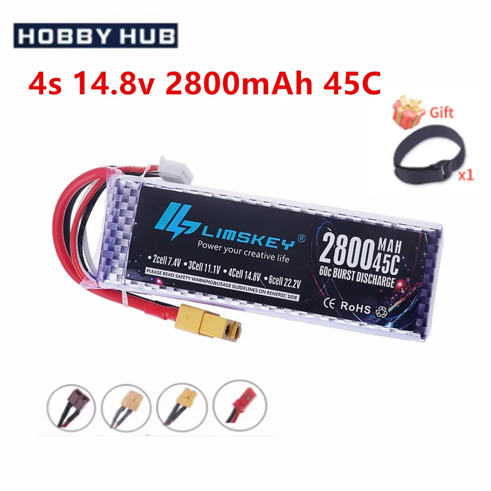 4S Lipo Batterie 14,8 v 2800 mAh 45C mit XT60 T Deans Stecker Für Lkw Auto Hubschrauber Drone schiff Boot RC Spielzeug 14,8 v Batterie