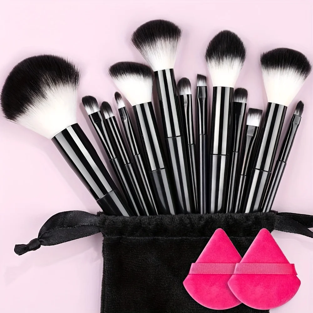Conjunto de pincéis de maquiagem, 13 peças, pincel sintético premium, base, pó, corretivo, sombra, blush, cosméticos, viagem