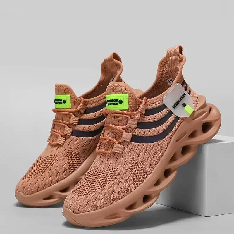 أحذية رياضية صيفية قابلة للتنفس للرجال والنساء أحذية زوجين غير رسمية ممتصة للصدمات وتخزين المؤقت والسفر والركض البطيء أحذية سميكة سوليد #4