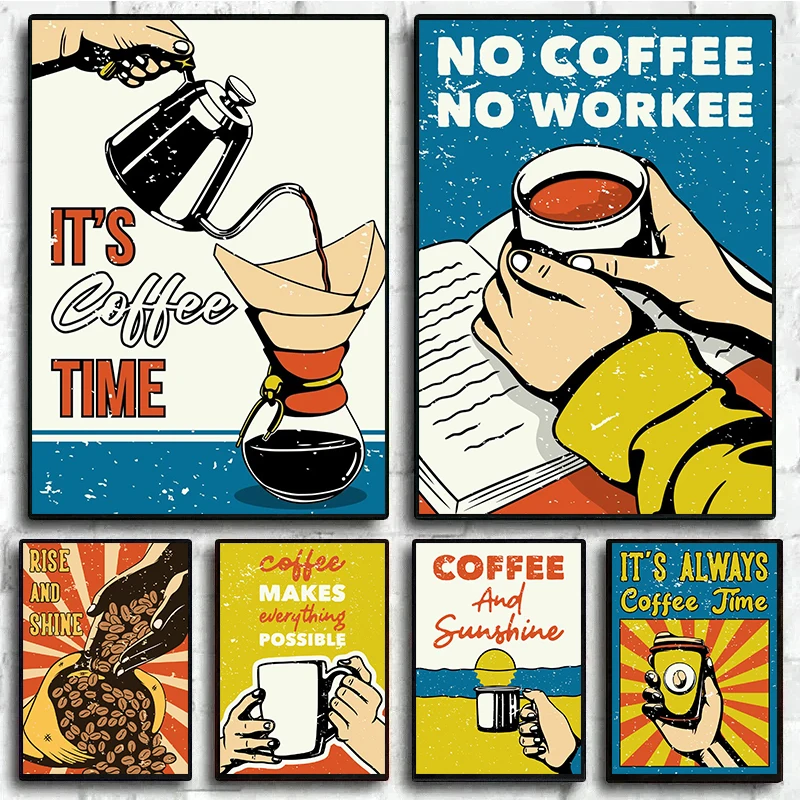 Coffee And Tea Lyrics - American Style Vintage Tea Coffee Poster