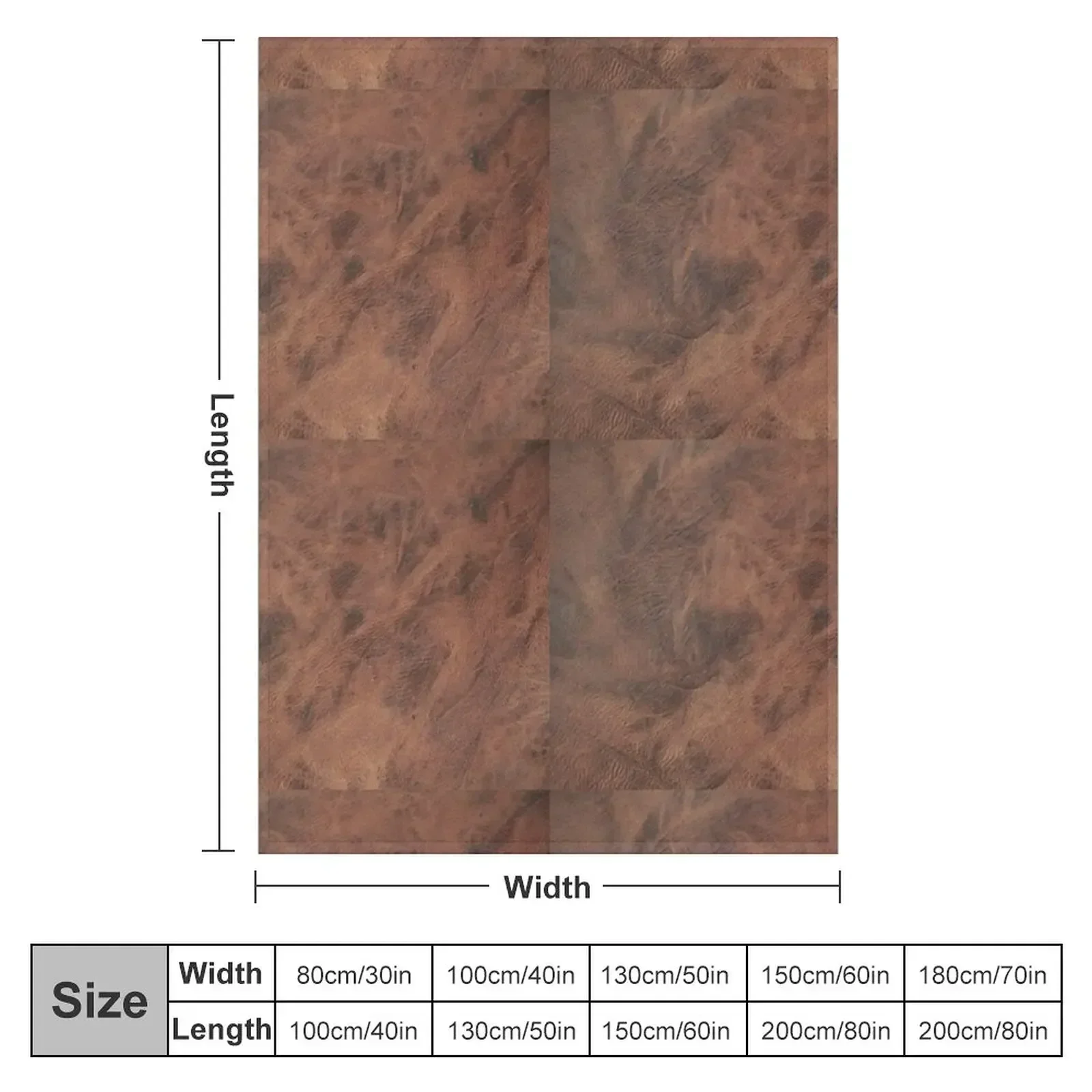Tan Brown Old Leather | Ethical Cowhide and Skin Throw Blanket warm winter Comforter Luxury Brand funny gift Blankets