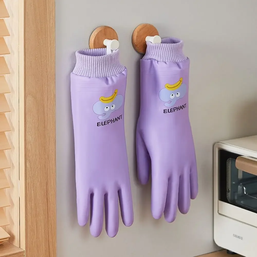 

1 пара флисовых перчаток для мытья посуды, водонепроницаемые удлиняющие перчатки для чистки белья, многоразовые устойчивые к разрыву кухонные перчатки для чистки