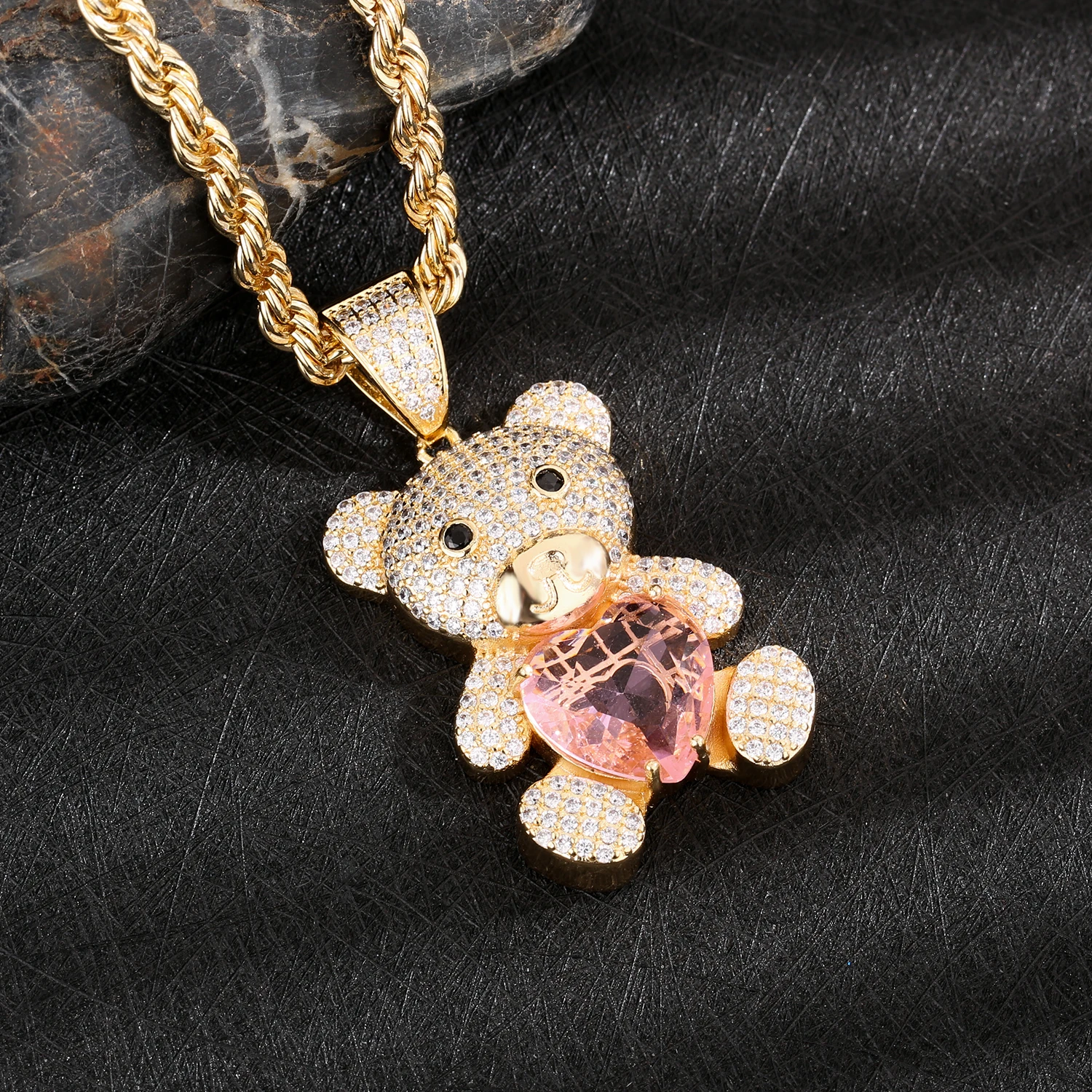 DIY colorful teddy bear pendant /21.2g/schoolbag pendant key ring decoration necklace pendant girl gift