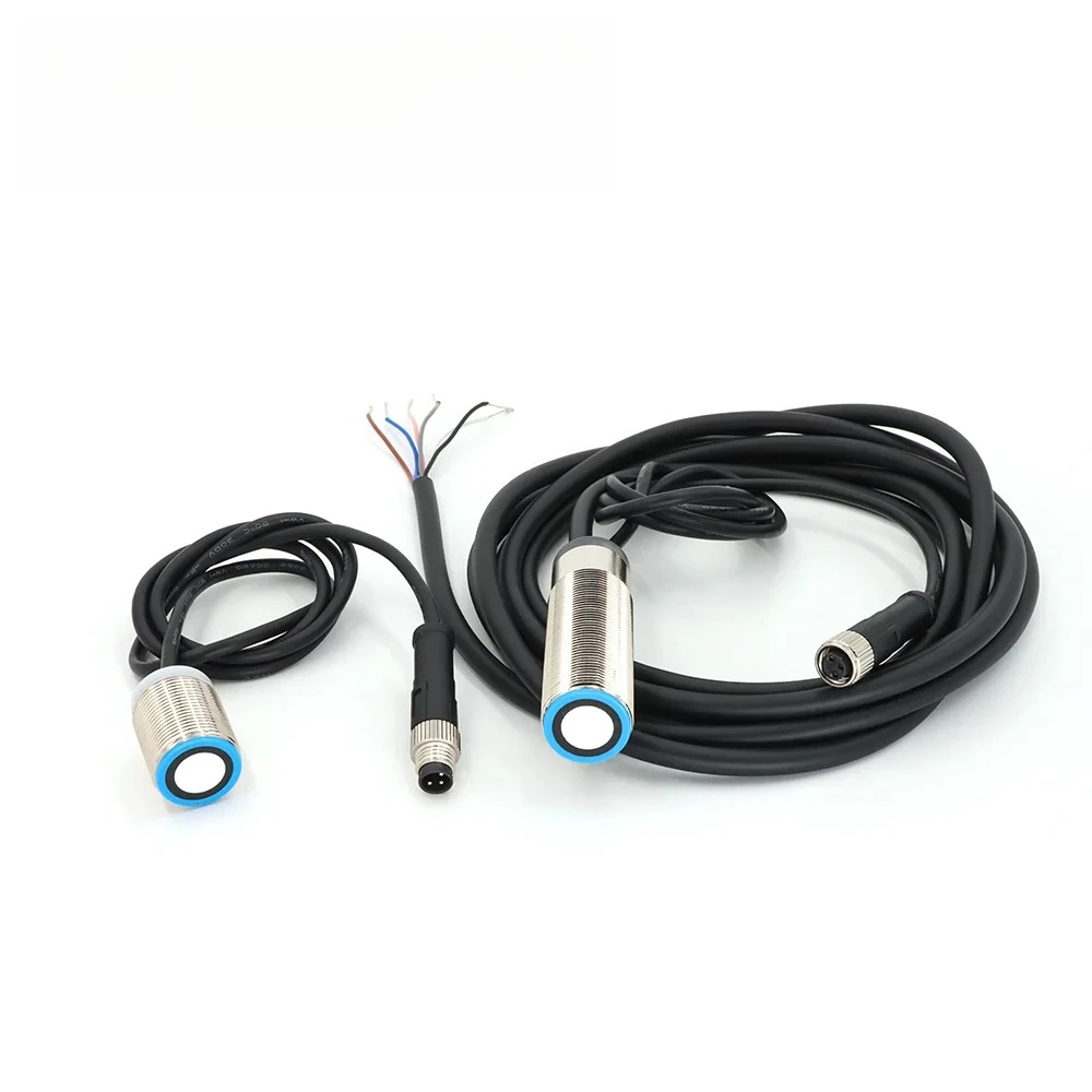 BESTKRONZ LED Display Distance Sensor with 2m PVP Cable Switching Output 20-60mm Distance Range NPN 10-30VDC Ultrasonic Sensors