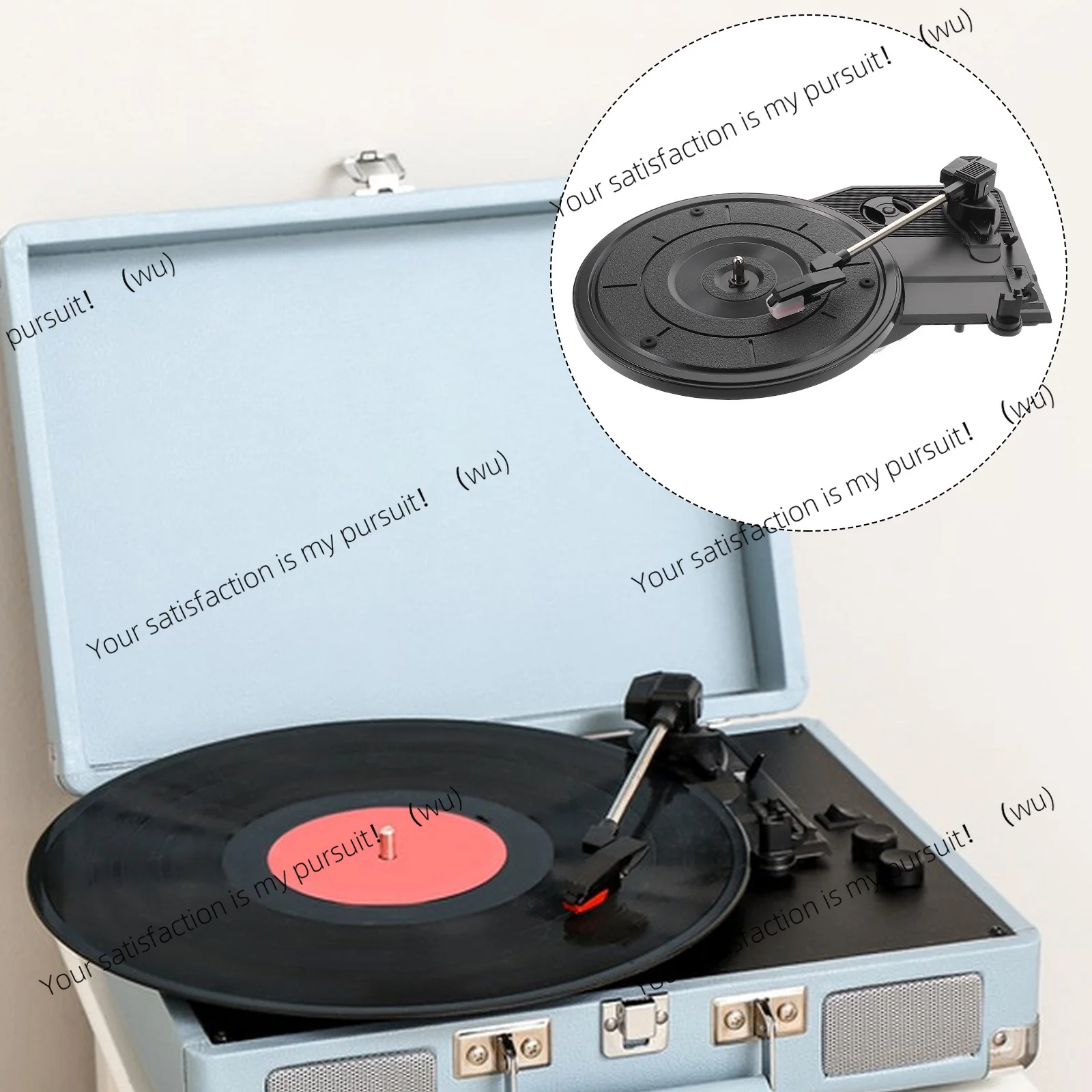 Gramophone Movement Record Player with Built-in Speakers Retro Turntable 200mm Vinyl Player for Home Decor Music Lovers