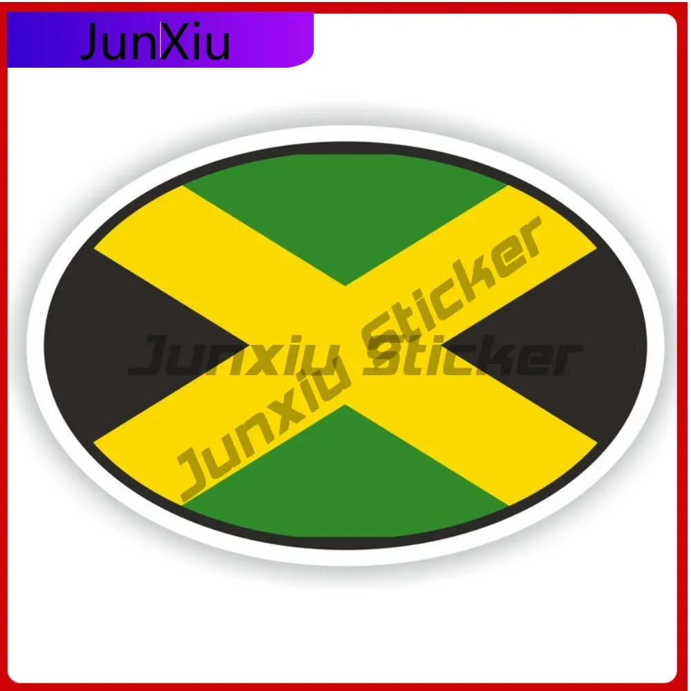 

Jamaica Oval Stylish Truck Anti Scratch Sticker Vinyl Anti Durable Accessory Trendy Cool Decals Funny Window Cover Anime Vinyl