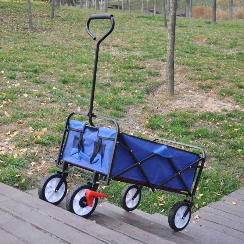 Carro plegable para compras de jardín, carrito de playa, aclara su carga y utiliza este carrito versátil para sus necesidades diarias
