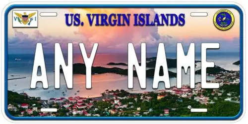 Personalized Charlotte Amalie US Virgin Island Novelty Car License Plate Aluminum