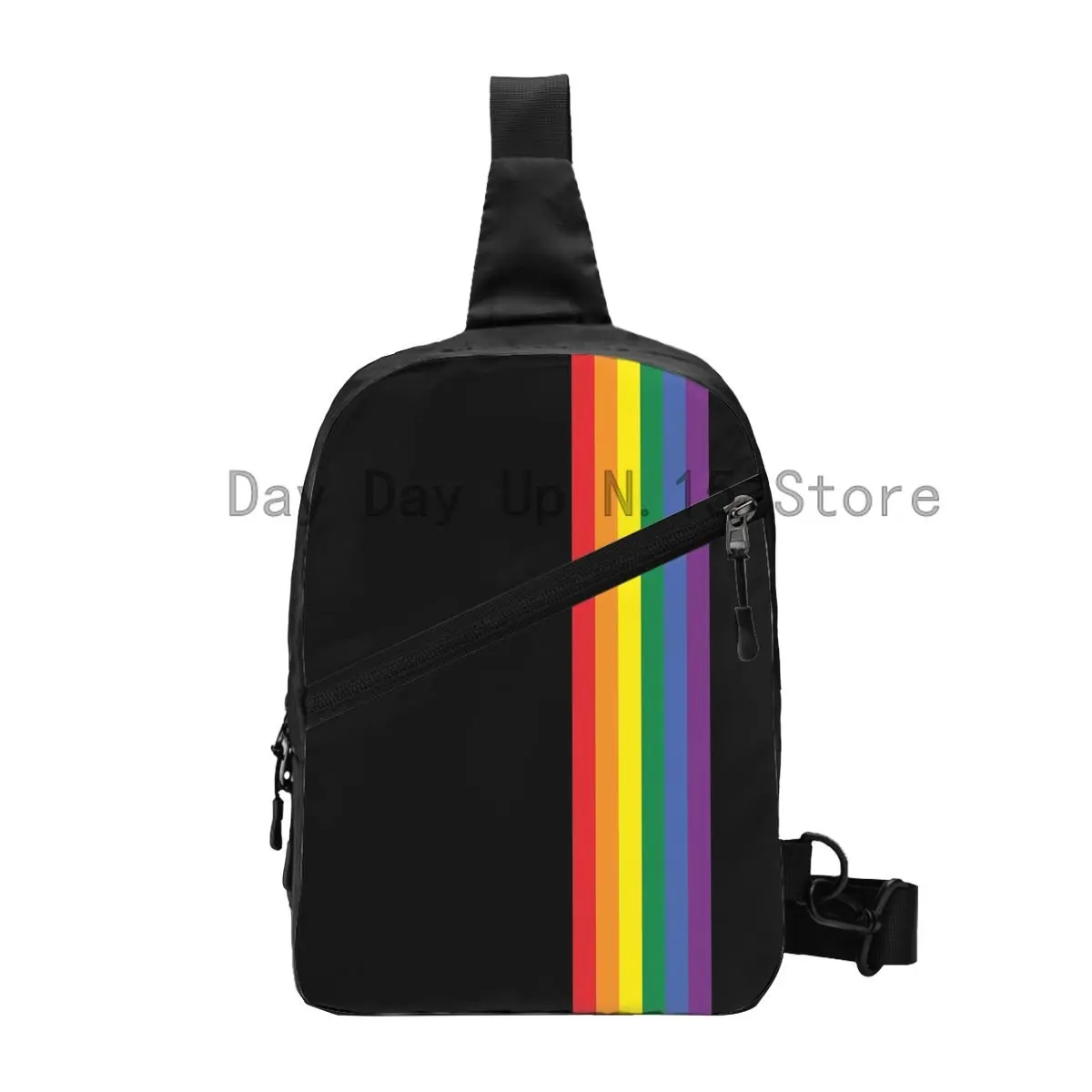 Rainbow Pride Sling Chest Crossbody Bag Men Fashion Transgender Lesbian Shoulder Backpack for Travel Cycling