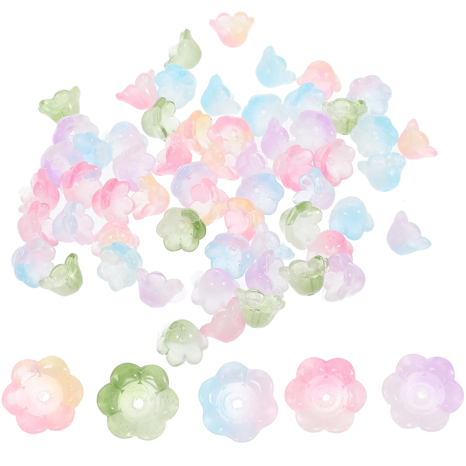 60pcs Jewelry Pendants Diy Glass Decorative Charms For Earrings Necklaces Bracelets Making Durable Glaze Material Lovely Dangle