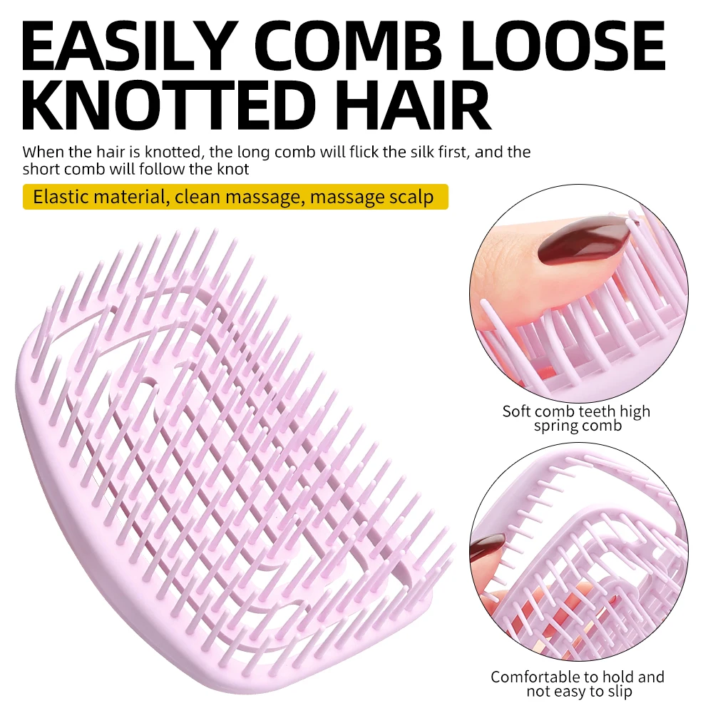 1PCS Portable Hair Brush Scalp Massage Detangling Comb for Women Salon Anti-static Travel Pocket Haircare Tool