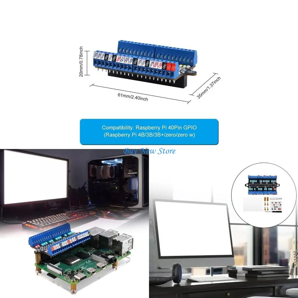 20ce لوحدة لوحة اختراق كتلة GPIO Micro GPIO مع LED