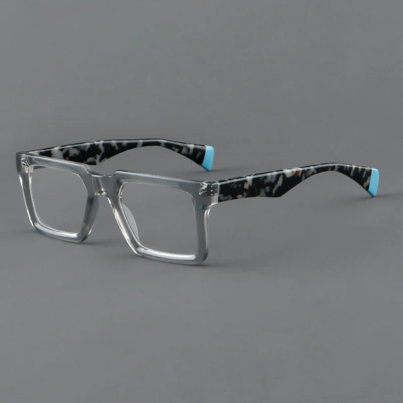 Neu im Jahr 2024: Retro-Quadratische Brillenfassung für Herren, modische optische Brillenfassung für Damen, Modell 25005 – Detail 4