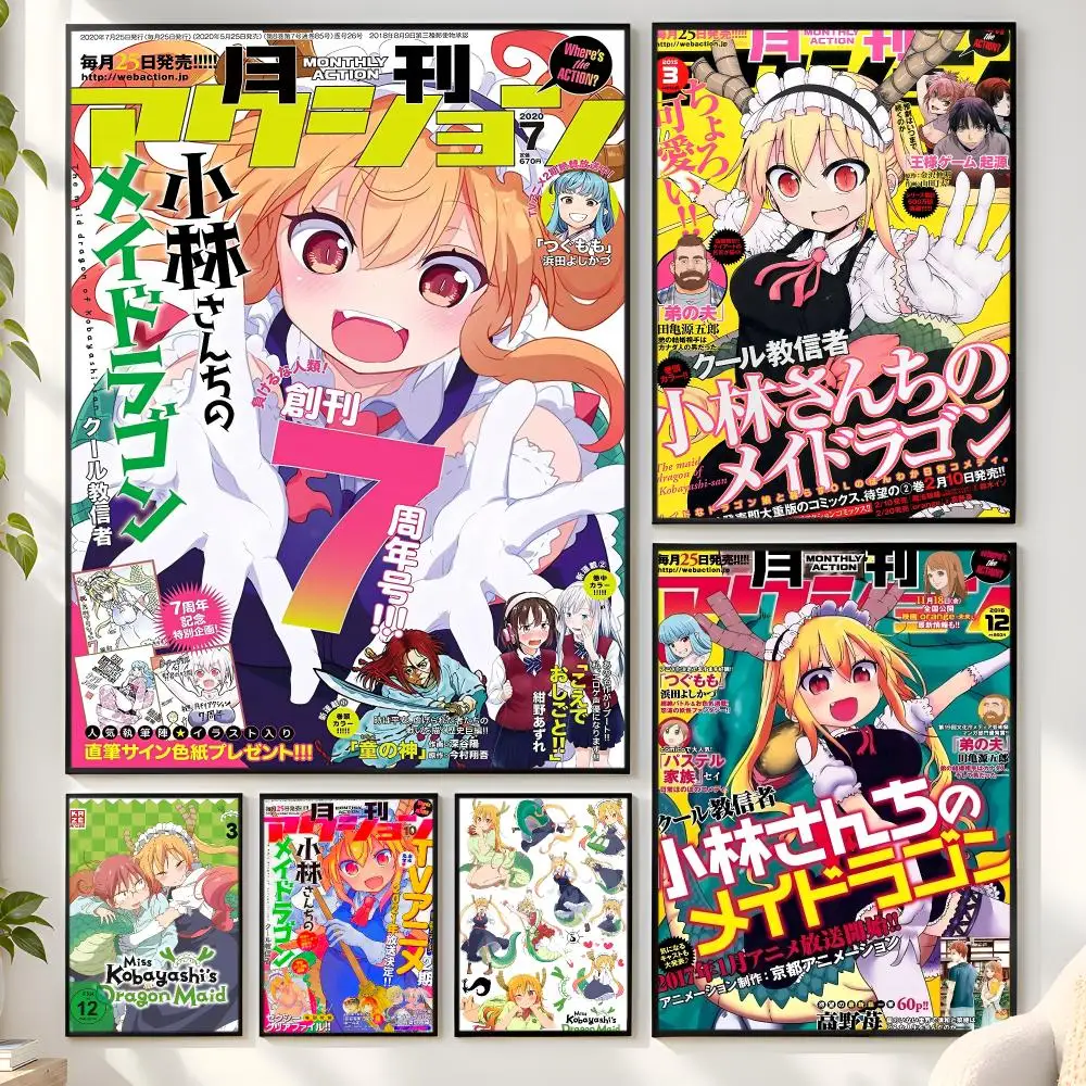 K-Kobayashis D-Dragon Maid Poster Matte Wall Peel And Stick Decor Bedroom Living Room Office Dorm Home