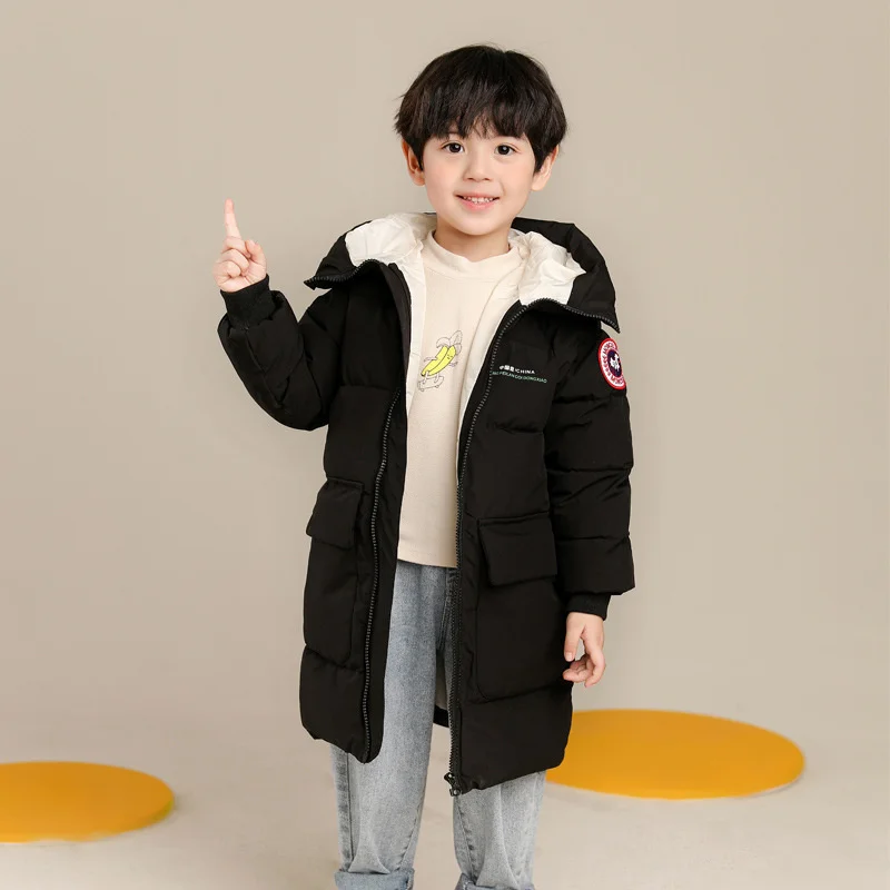 Boys Down Coat Jacket Cotton Outerwear Windbreak 2023 Charming Thicken Velvet Winter Warm Ski Outfits Children\'s Clothing