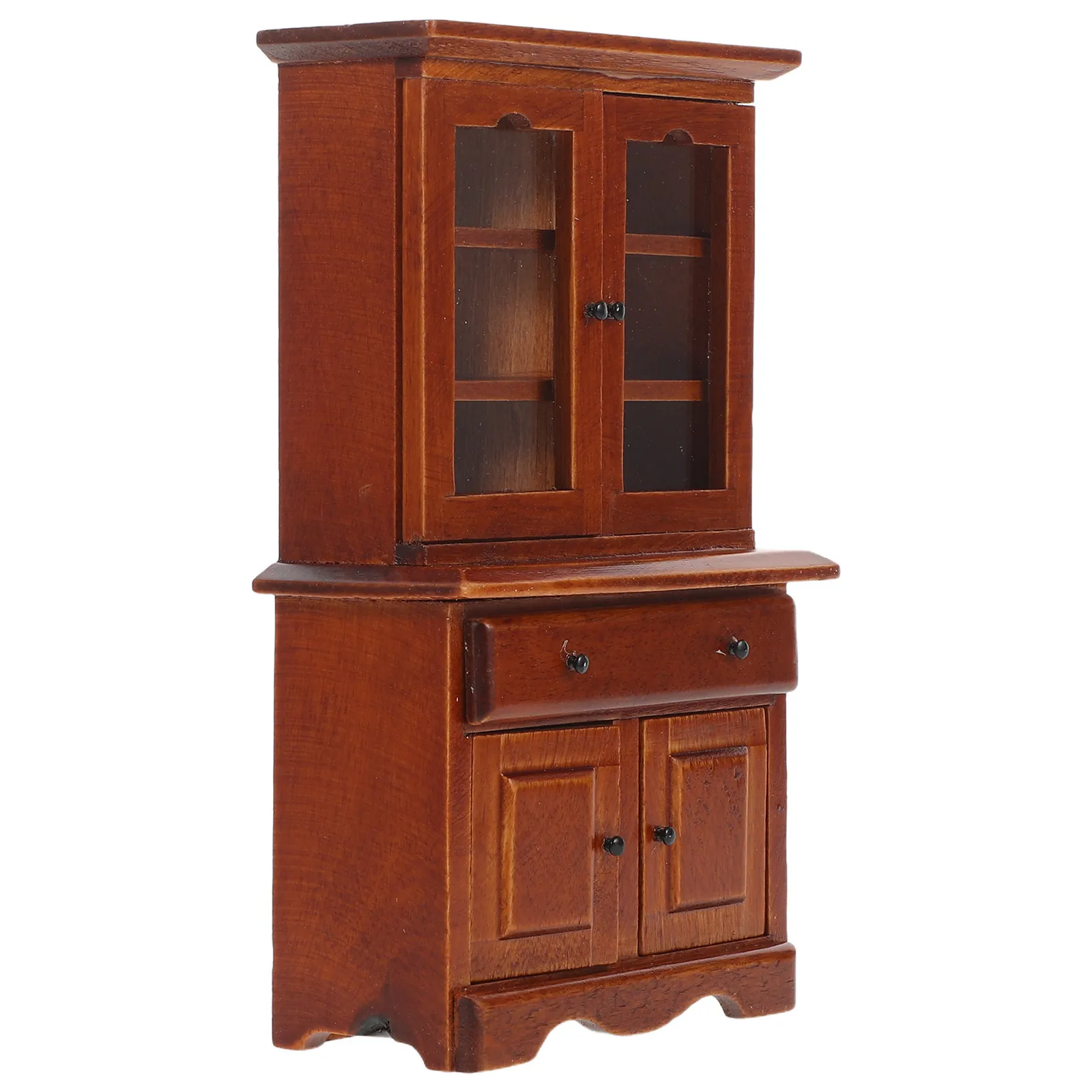 

Миниатюрный шкаф-стеллаж для кукольного домика, масштаб 1:12, реалистичная деревянная мини-полка для хранения, для создания детализированных микро-сцен в кукольном домике