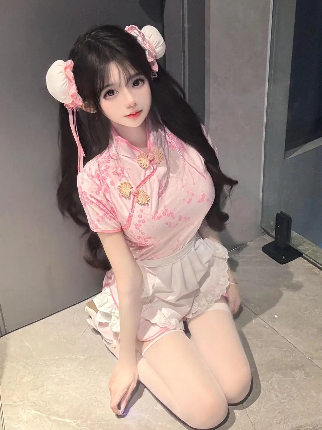 فستان تشيونغسام جديد بالطراز الصيني، زي تنكري للهالوين وعيد الميلاد، تنورة خادمة ناعمة للفتيات، تشيونغسام قصير للارتداء اليومي #3