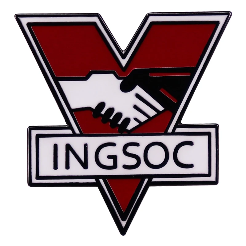 Ingsoc English Socialism enamel pin brooch badge Backpack Jewelry accessories War is Peace novel movie villain organization