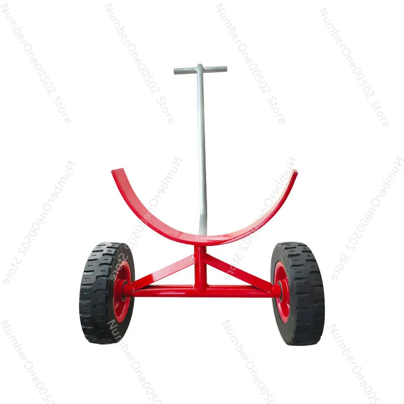 Pipeline handling trolley Round pipe Round steel PE pipe Multifunctional transportation Push-pull artifact trailer