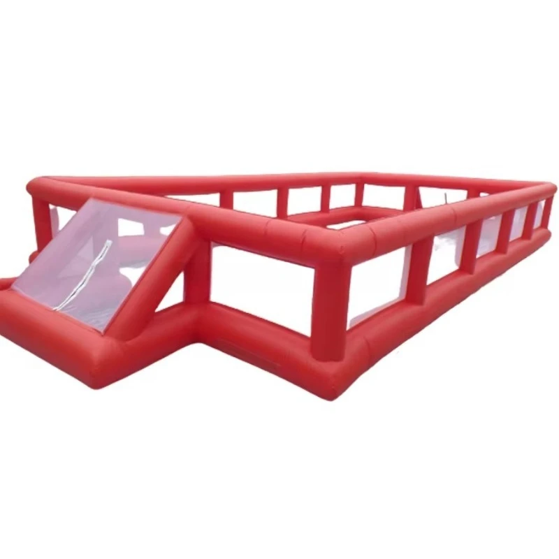 Outdoor Teambuilding Interactive Sport Games Inflatable Soccer Field with Fence Wall