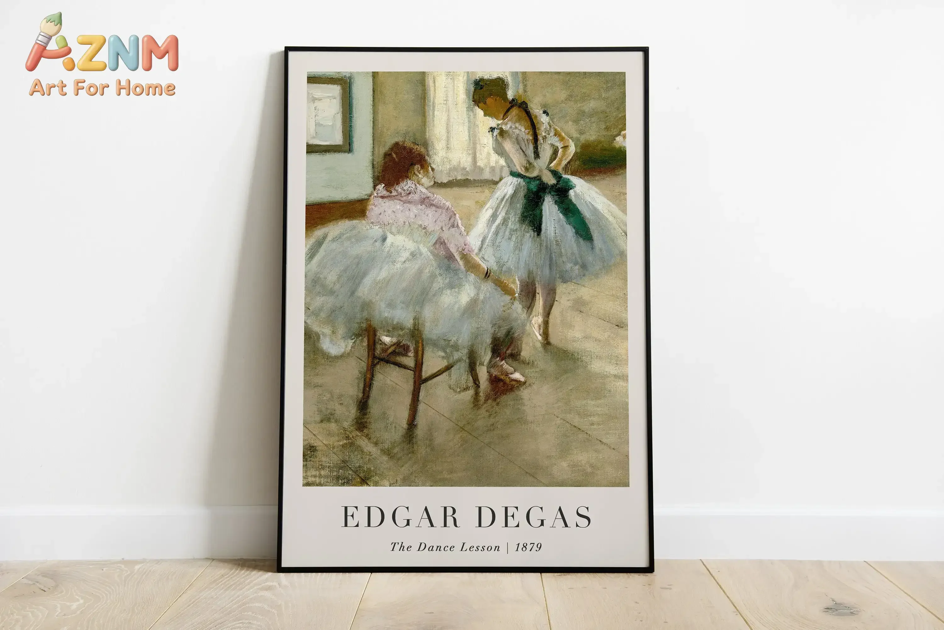 AZNM Edgar Degas Ballet Dancer Canvas Wall Art, Classic Art Poster, Decor for Bedroom Living Room Studio