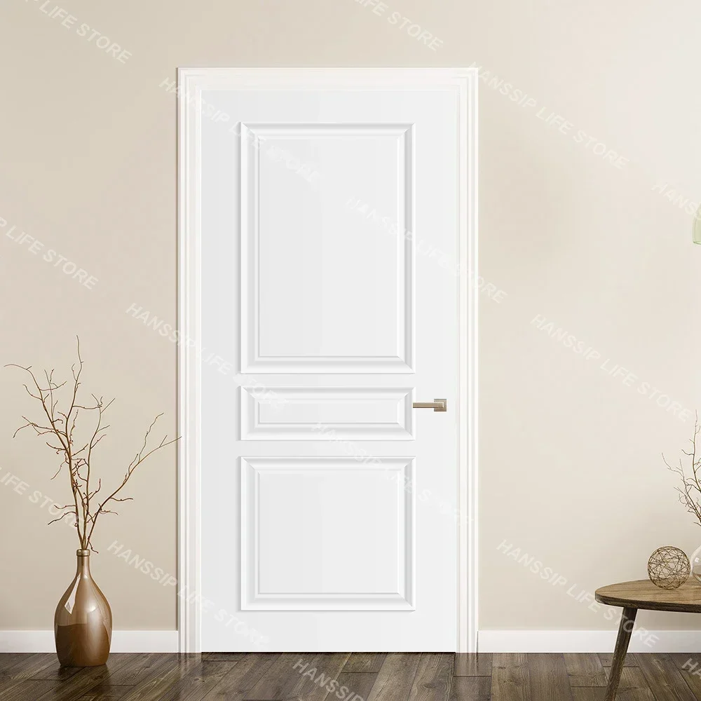 Pegatina 3D Realista con Patrón de Madera para Puerta, Vinilo Autoadhesivo de PVC, Mural Decorativo Oriental Vintage para Cubrir Toda la Puerta, Papel Tapiz Removible