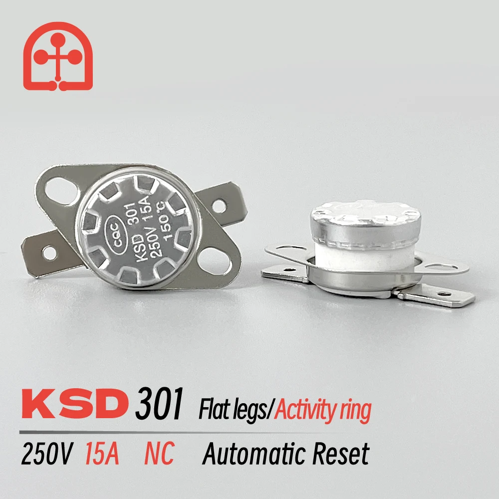 

KSD301 250V 15A 150C 180C 200C 230C 245C 250C Celsius Degree Normally closed NC Temperature Thermal Control Switch