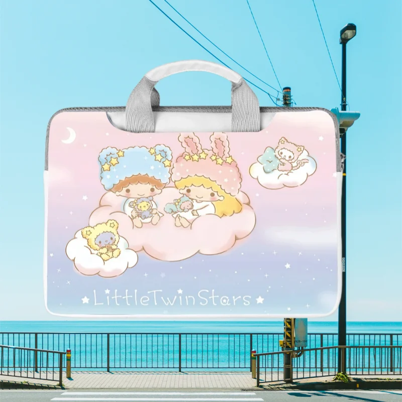 

Hello Kitty Kuromi Gemini Laptop Bag Shoulder Handbag Briefcase Storage Bag Suitable for 13 14 15 16 Inch Macbook Air Pro Gift