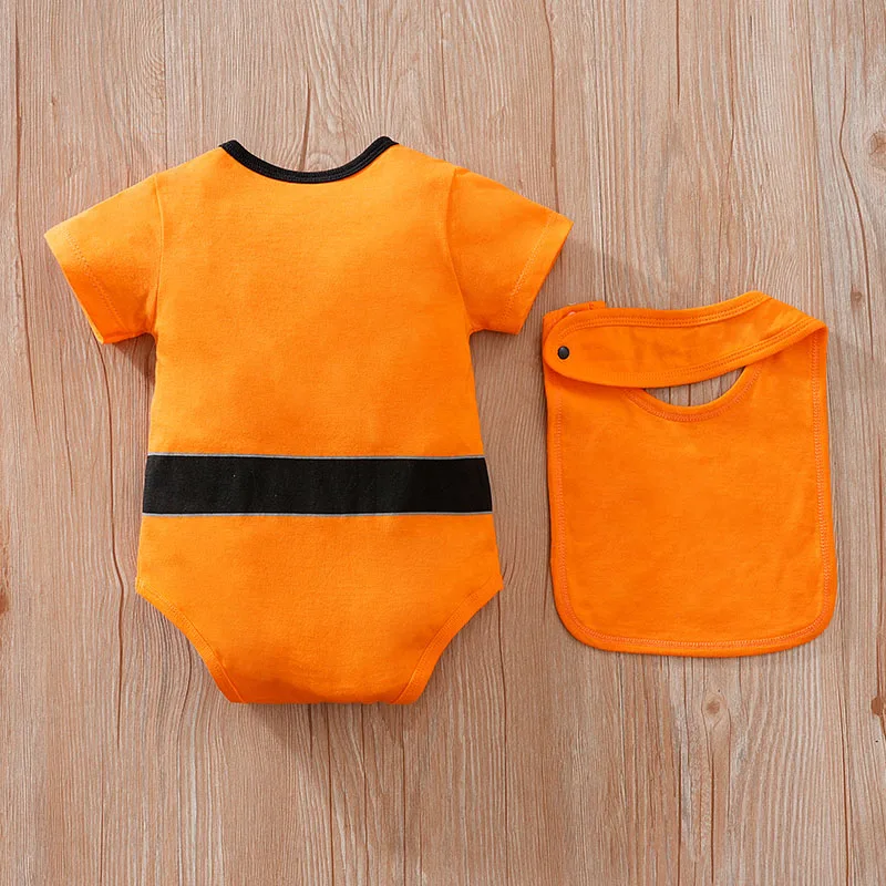 Newborn Clothing Handsome Anime Role Play Cotton Comfortable And Soft Summer Boys And Girls Short Sleeved Baby Triangle Jumpsuit