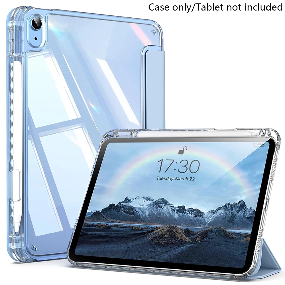 Crystal Acrylic Protective Tablet Case for iPad Gen 5/6/7/8/9/10/11 Air 1/2/3/4/5/6/7 pro 11 Mini 6/7 Universal Tablet Cover