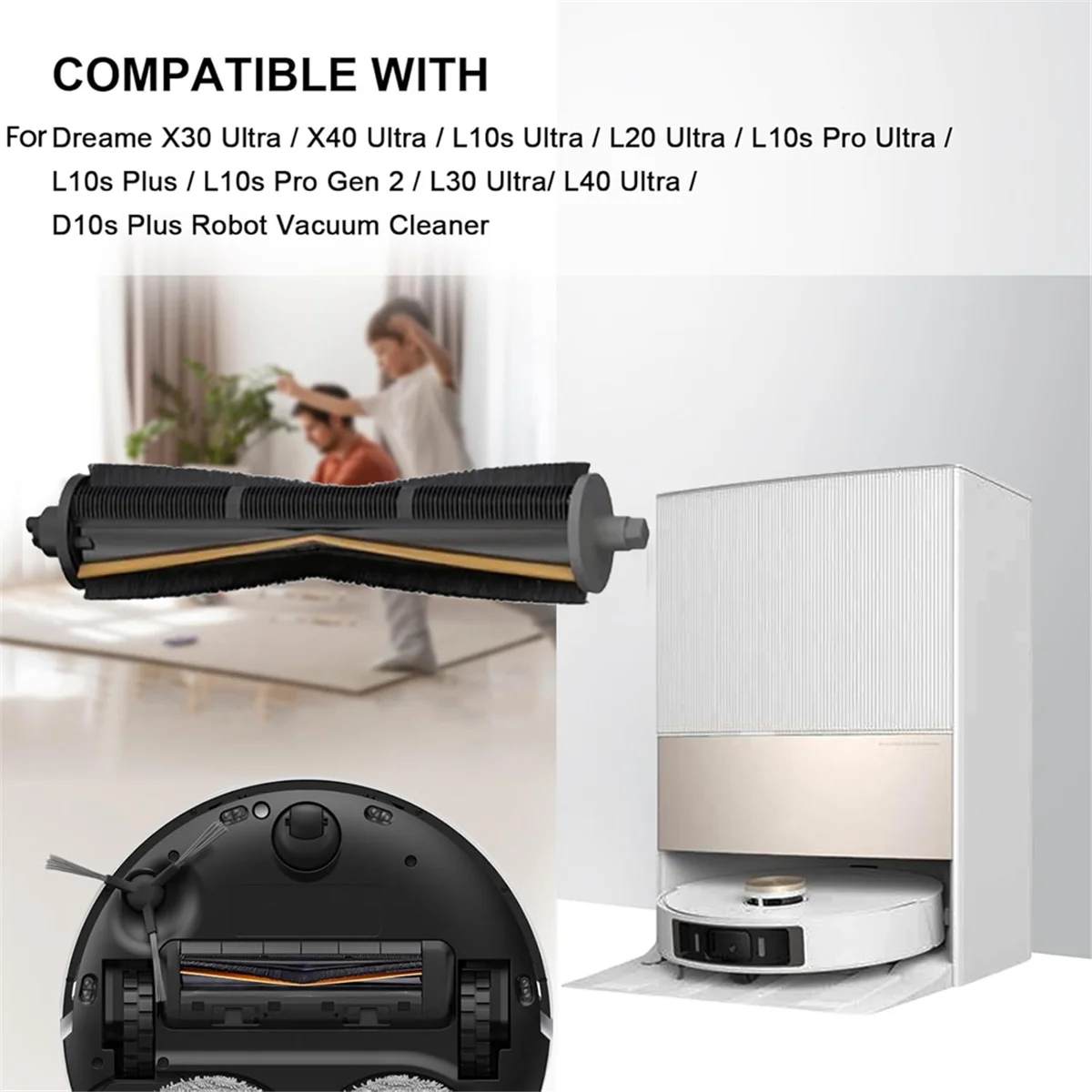 Per Dreame X30/X40 Ultra/L10s Pro Ultra Heat/L10s/L20/L40 Ultra/S20Pro Taglio Capelli Anti Groviglio Tricut Spazzola Parte Vuoto