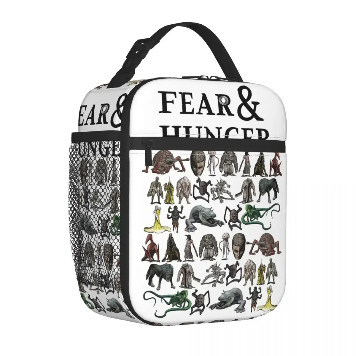 Fear And Hunger Insulated Lunch Bags Portable Lunch Container Thermal Bag Lunch Box Tote Work Outdoor Bento Pouch