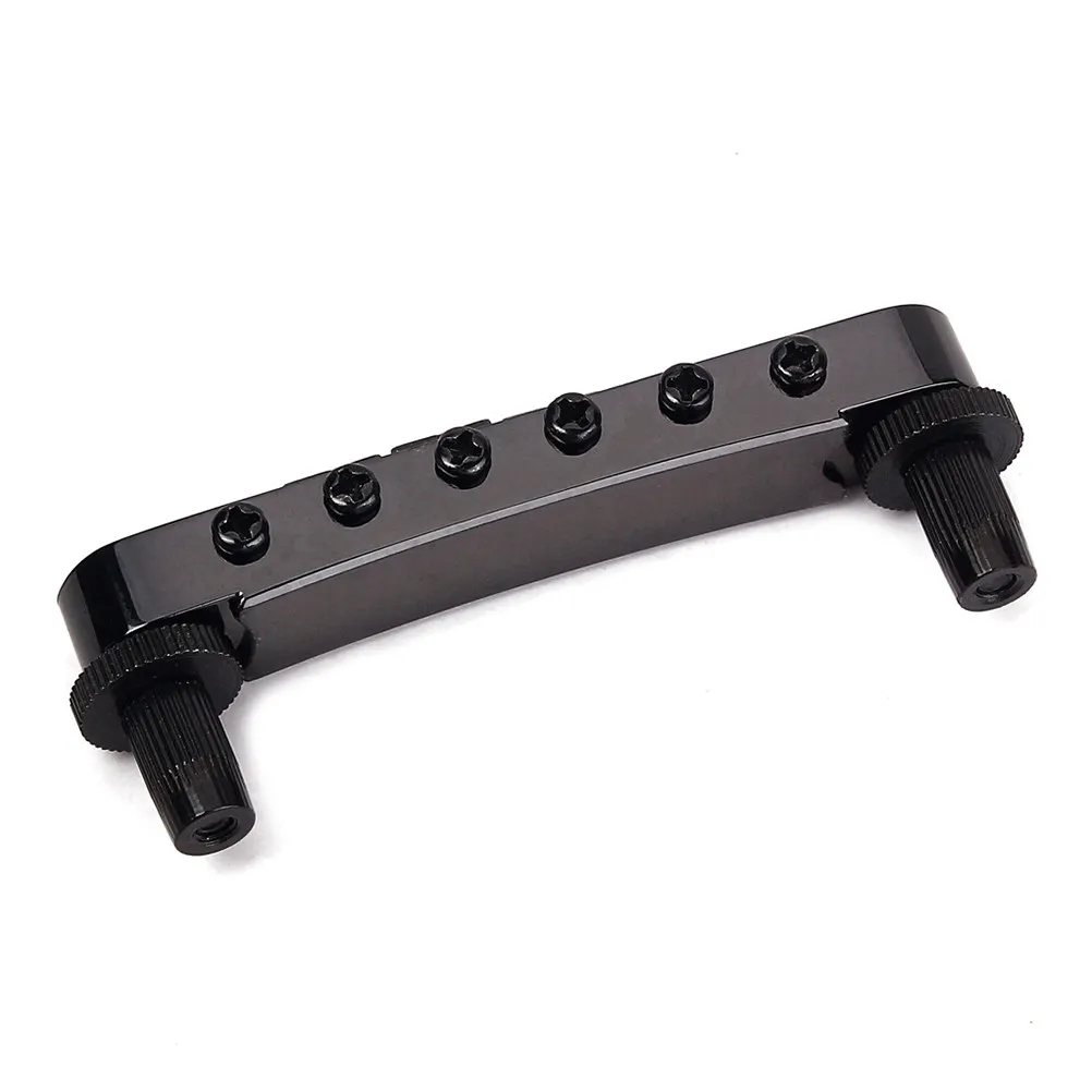 

Roller Saddle Guitar Bridge Ga105 Wide Edge Design for Jazz and Electric Guitars Bright Black Finish Professional Upgrade