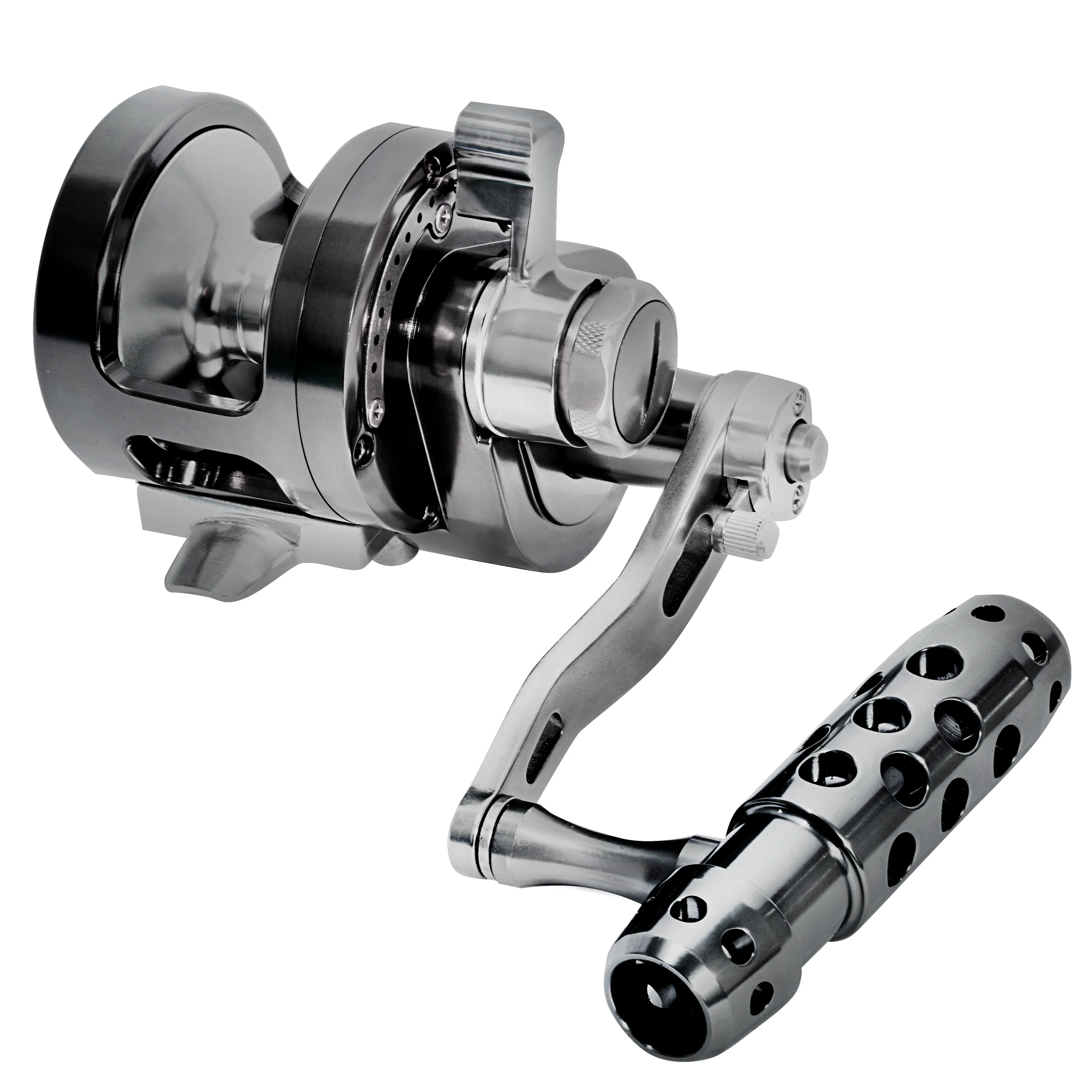 

Two Speed Lever Drag Jigging Reel 30LB/14KG for Ocean Boat Big Game Fishing Overhead Fishing Reel All CNC Machined Aluminum