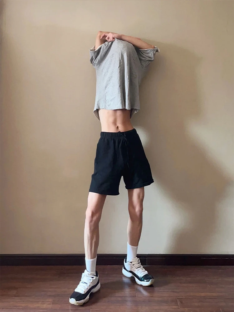 

Мужские летние спортивные шорты Black Ice Silk Quick Dry для баскетбола, свободного кроя, для бега и прогулок по городу