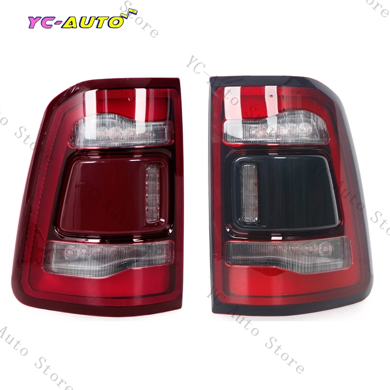 For Dodge RAM Pickup 1500 2019 2020 2021 2022 LED Tail Light Rear Brake Light Red Black Lamp Car Accessories Without Module