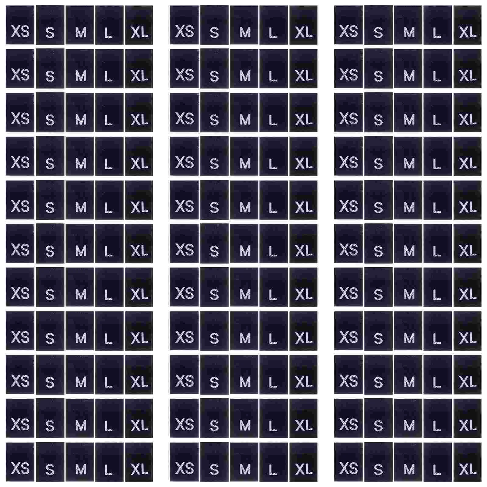 

500 шт. тканевая этикетка Aldult размер одежды детские женские этикетки черная Полиэстеровая рубашка Xs складная Одежда