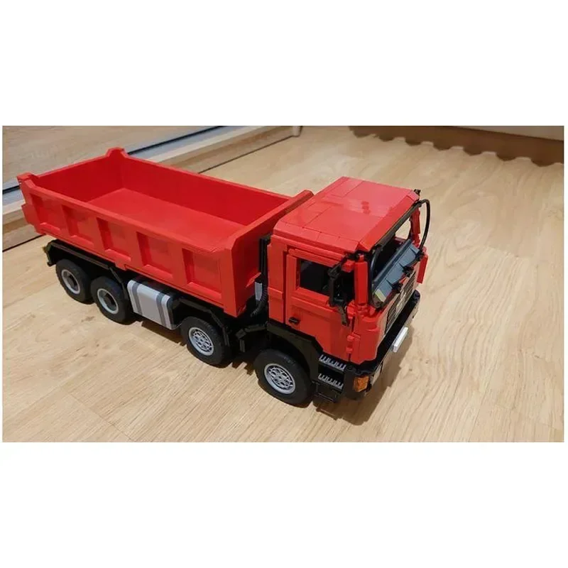 MOC-165256 F90 8 × 8 camión de transporte de carga clásico rojo modelo de bloques de construcción 2166 piezas niños juguete para regalo de cumpleaños
