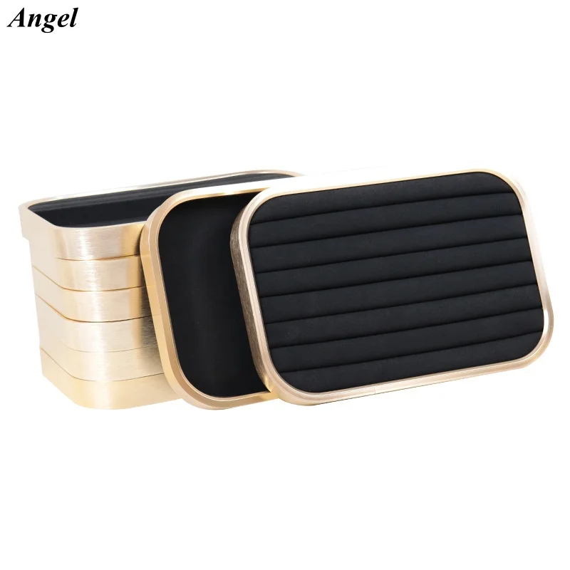 Microfiber Jewelry Display Tray Jewelry Storage Pallet for Necklace Bangle Ring Earring Bracelet Counter Storage Tray